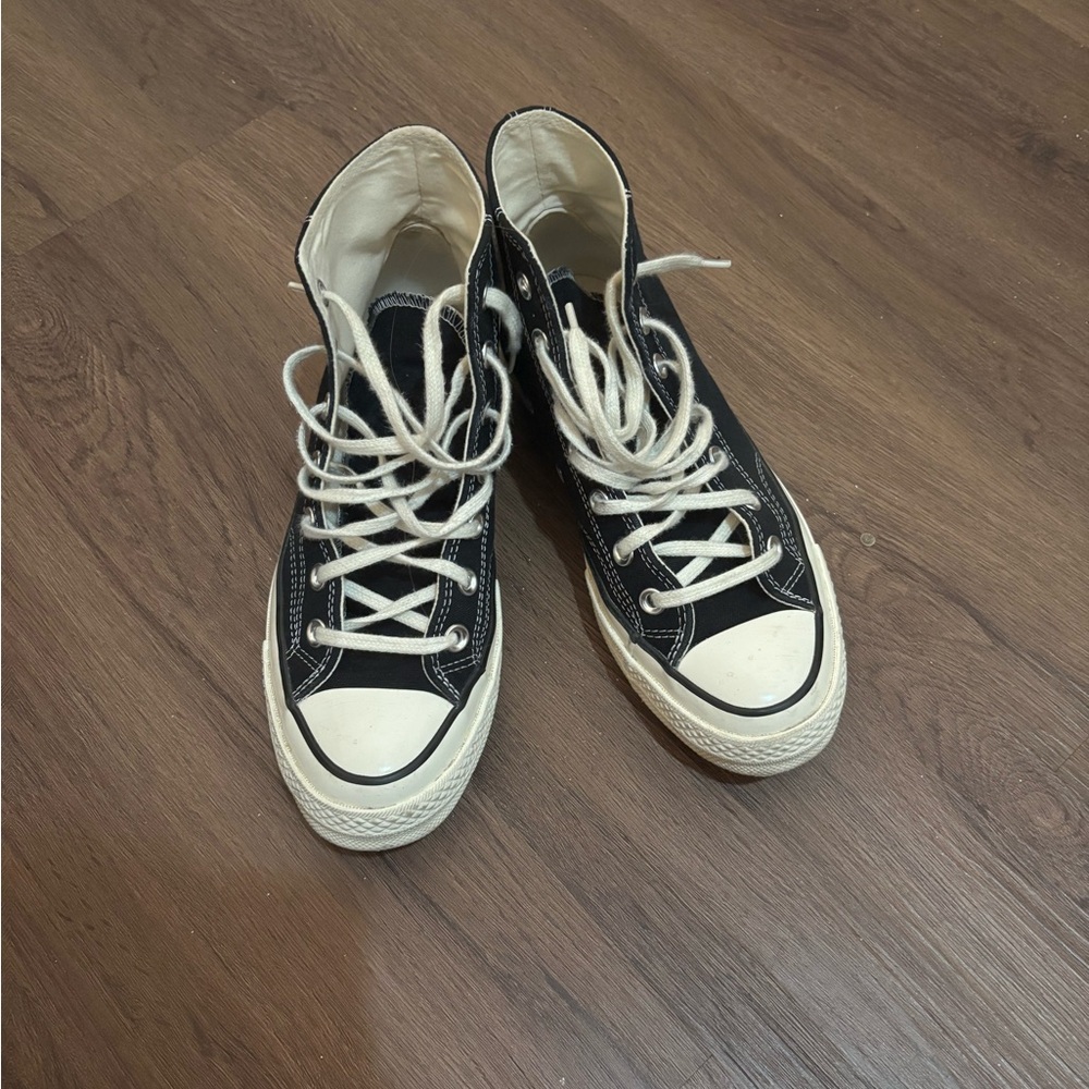 Black and White High-Top Sneakers